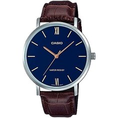 Наручные часы CASIO Collection, синий/серебряный/коричневый