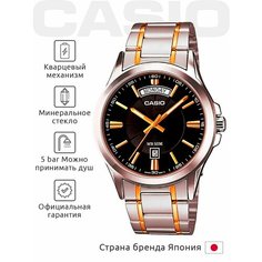 Наручные часы CASIO Collection, серебряный, черный, золотой