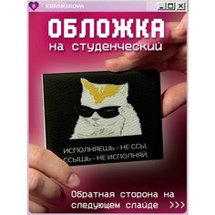 Обложка для студенческого билета KRASNIKOVA, черный/серый