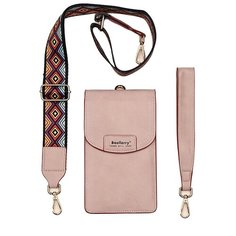 Сумка клатч baellerry, фактура зернистая, светло-розовый