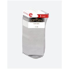 Носки Omsa, комплект, 5 пар, 5 уп., размер 42-44, grigio chiaro