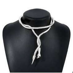 Чокер, длина 90 см, серебристый Reniva