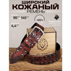 Ремень LEO HARDY, размер 125, красный