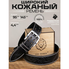 Ремень LEO HARDY, размер 100, черный