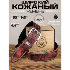 Ремень LEO HARDY, размер 130, красный