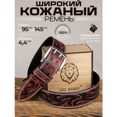 Ремень LEO HARDY, размер 100, красный