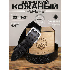 Ремень LEO HARDY, размер 140, черный