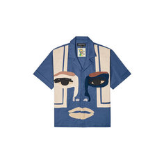 Рубашка KidSuper Face Camo, размер XXL, blue