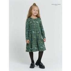 Платье SOVALINA Осень-зима 2024, размер 122, темно-зеленый