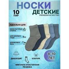 Носки Базовая коллекция, 10 пар, размер 8-10 лет, , синий Нет бренда