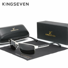 Солнцезащитные очки KINGSEVEN, серебристый/белый