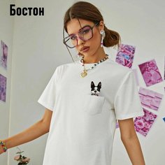 Футболка Терьер, размер 44-46 (M), белый Friends for Sale
