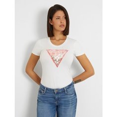 Футболка GUESS, размер XS, белый