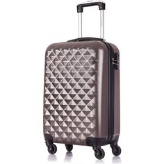 Чемодан Lcase, 35 л, размер S+, кофейный