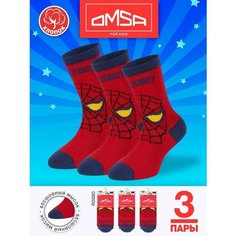 Носки OMSA KIDS 3 пары, размер 27/30, , розовый