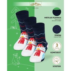 Носки OMSA KIDS 3 пары, размер 23/26, , синий