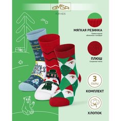 Носки OMSA KIDS 3 пары, размер 31/34, , мультиколор