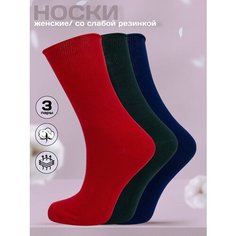Носки Sandra, комплект, 3 пары, размер 36-40, зеленый