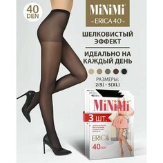 Колготки MiNiMi Erica, 40 den, 3 шт., размер 2, nero