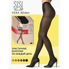 Колготки Sisi, 40 den, 10 шт., размер 5, nero