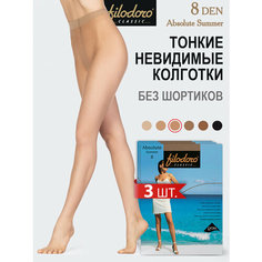 Колготки Filodoro, 8 den, 3 шт., размер 3, tea Filodoro®