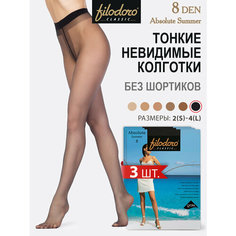 Колготки Filodoro Absolute Summer 8 (спайка 3 шт), 8 den, 3 шт., размер 4, nero Filodoro®