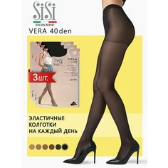Колготки Sisi, 40 den, 3 шт., размер 3, nero