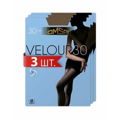 Колготки Omsa, 30 den, 3 шт., размер 3, натуральный
