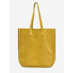 Сумка тоут LOKIS, фактура бархатистая, yellow