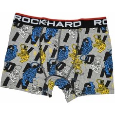 Трусы ROCK HARD, размер L, серый, голубой, желтый, черный