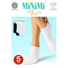 Носки MiNiMi, комплект, 5 пар, 5 уп., размер 39-41, 3Bianco/2Nero