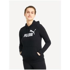 Худи спортивное PUMA Essentials Logo Womens Hoodie, размер XS, , black