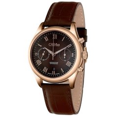 Наручные часы Слава, коричневый