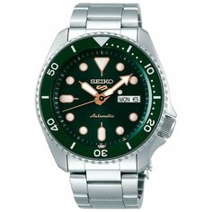 Наручные часы SEIKO 5 Sports, зеленый, серый