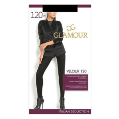 Колготки Glamour Velour 120, 120 den, размер 4, nero