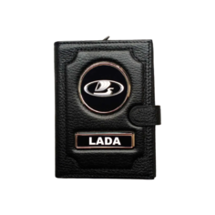 Обложка для автодокументов LADA, черный Лада