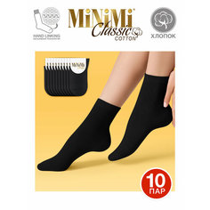 Носки MiNiMi, комплект, 10 пар, размер 35-38 (23-25), черный
