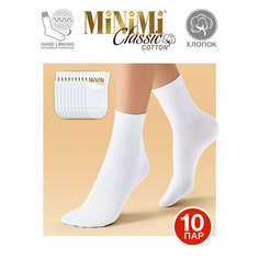 Носки MiNiMi, комплект, 10 пар, размер 39-41 (25-27), белый