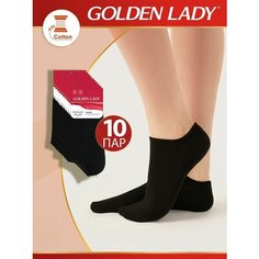 Носки Golden Lady, комплект, 10 пар, размер 35-38 (23-25), nero