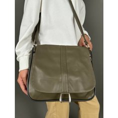 Сумка кросс-боди , фактура гладкая, темно-оливковый Unvers Leather Istanbul