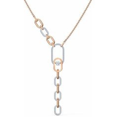 Колье SWAROVSKI, кристаллы Swarovski, длина 40 см, золотистый/серебристый