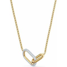 Колье SWAROVSKI, кристаллы Swarovski, длина 38 см, золотистый/серебристый