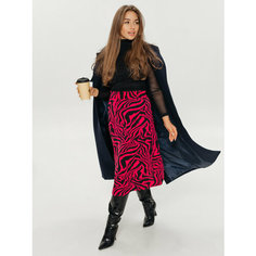Юбка LOVETEX.STORE, размер 54, черный, фуксия