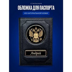 Обложка для паспорта AUTO-OBLOZHKA, черный