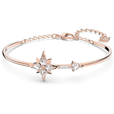 Жесткий браслет SWAROVSKI, кристаллы Swarovski, розовое золото