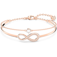 Жесткий браслет SWAROVSKI, кристаллы Swarovski, розовое золото