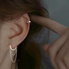 Серьги конго Sirius Jewelry, серебро, 925 проба, родирование, размер 12 мм, длина 1.2 см, , серебристый