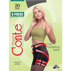Колготки Conte elegant X-Press, 20 den, размер 2/S, Grafit=Тёмно-серый