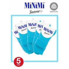 Носки MiNiMi, комплект, 5 пар, размер 0 (UNI), turchese