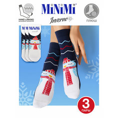 Носки MiNiMi, комплект, 3 пары, размер 0 (UNI), blu